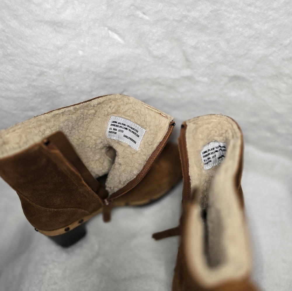 Clarks Brown Suede Winter Boots